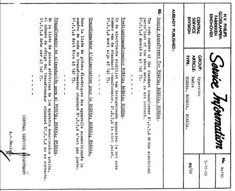 H5X68A; Philips; Eindhoven (ID = 2132811) Radio