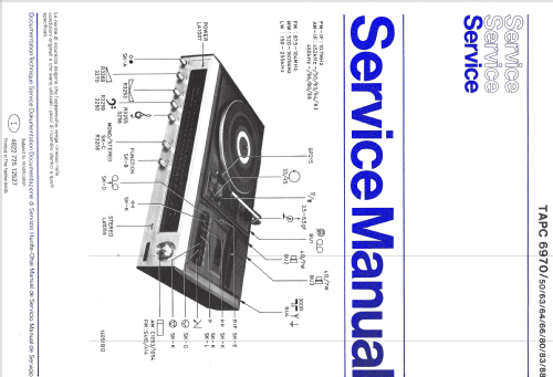 Hi-Fi Phono-Cassette-Receiver TAPC-6970 /66; Philips; Eindhoven (ID = 1129316) Radio