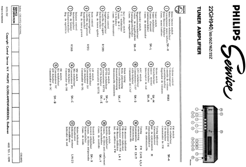 High Fidelity Tuner Amplifier 22GH940 /00Z; Philips; Eindhoven (ID = 1830889) Radio