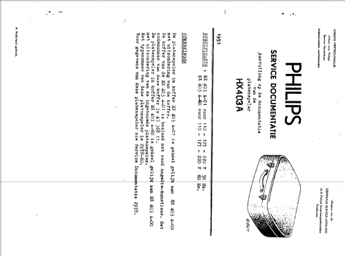 HX403A /60; Philips; Eindhoven (ID = 50642) Sonido-V