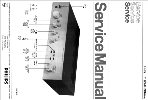 Integrated Stereo Amplifier T90AH304 /00; Philips; Eindhoven (ID = 1676243) Ampl/Mixer