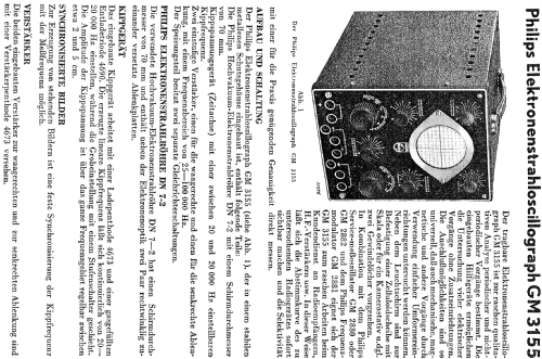 Kathodenstrahl-Oszillograph GM3155; Philips; Eindhoven (ID = 778770) Equipment