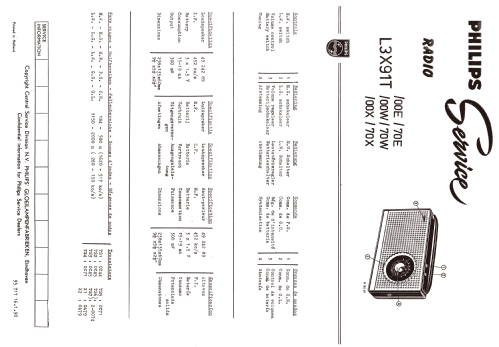 L3X91T /00X /70X; Philips; Eindhoven (ID = 2299301) Radio