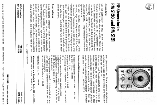 LF-Generator PM5120; Philips; Eindhoven (ID = 2153045) Ausrüstung