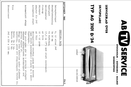 Mignon AG2101D /01 /24 /25; Philips; Eindhoven (ID = 1511648) R-Player