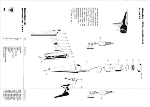 Mikrofon EL3797 /00; Philips; Eindhoven (ID = 442180) Microphone/PU