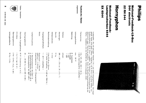 Motional Feedback Box 544 Electronic 22RH544 /50R /65R /79R; Philips; Eindhoven (ID = 400855) Lautspr.-K
