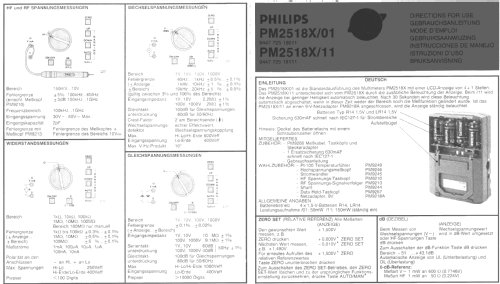 Multimeter PM2518X; Philips; Eindhoven (ID = 527051) Equipment
