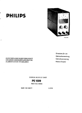 Netzgerät PE-1509; Philips; Eindhoven (ID = 2747366) Equipment