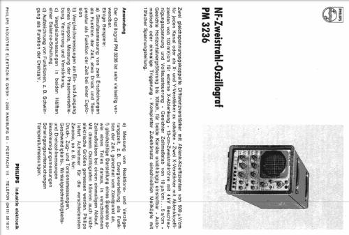 NF-Zweistrahl-Oszillograf PM3236; Philips; Eindhoven (ID = 2152823) Equipment