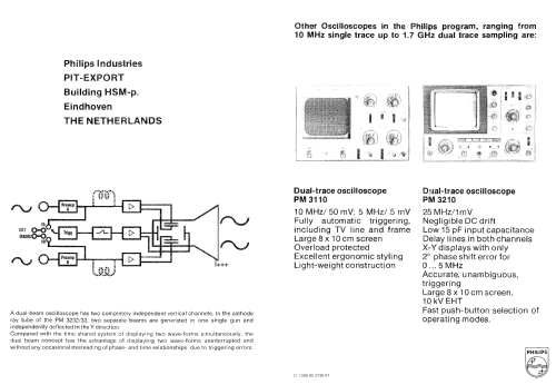 Oscilloscope PM3233; Philips; Eindhoven (ID = 1605946) Ausrüstung