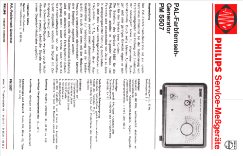 PAL-Service-Generator PM5507; Philips; Eindhoven (ID = 193667) Equipment