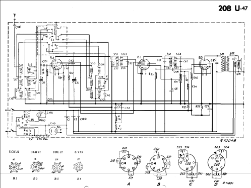 Philetta 208U-47; Philips; Eindhoven (ID = 36499) Radio