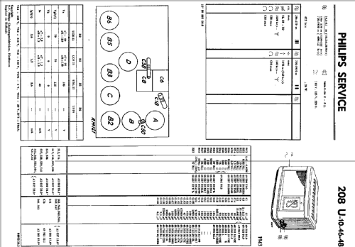 Philetta 208U-48; Philips; Eindhoven (ID = 482437) Radio