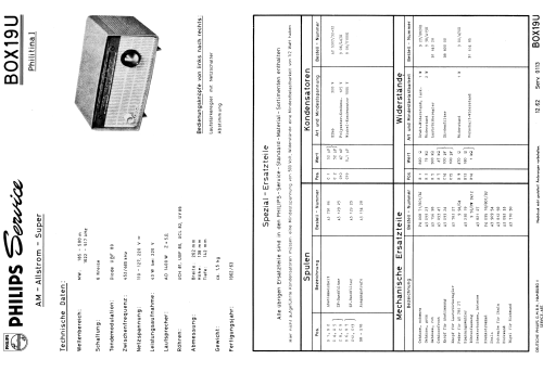 Philitina B0X19U /00L; Philips; Eindhoven (ID = 1858344) Radio