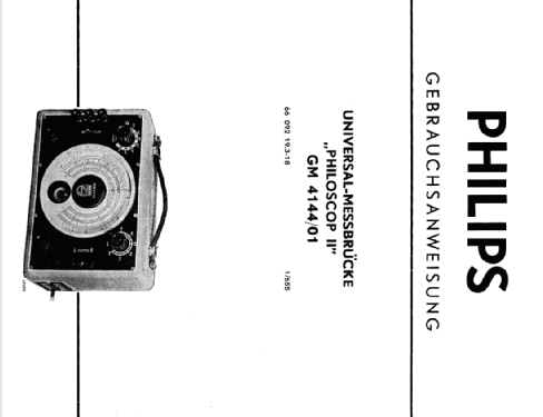 Philoskop II GM4144/01; Philips; Eindhoven (ID = 2470281) Equipment