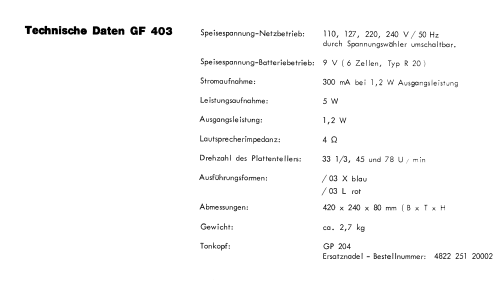 Playby 22GF403 /03L; Philips; Eindhoven (ID = 422360) Ton-Bild