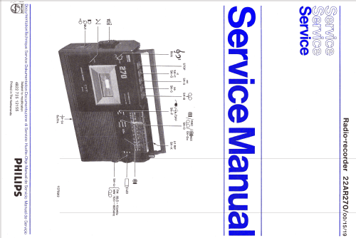 Radio-Recorder 22AR270 /19; Philips; Eindhoven (ID = 1602130) Radio