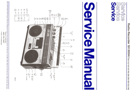 Radio-Recorder SX8694 /13; Philips; Eindhoven (ID = 1165693) Radio