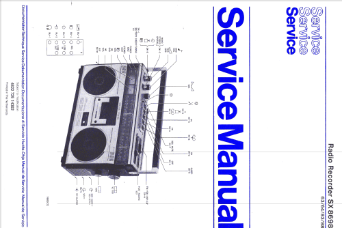 Radio-Recorder SX8698 /88; Philips; Eindhoven (ID = 1180949) Radio