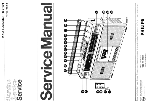 Radio Recorder TR2821 /15 /22 /45 /52; Philips; Eindhoven (ID = 1424785) Radio
