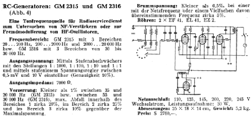 RC-Generator GM2316; Philips; Eindhoven (ID = 300087) Equipment