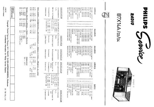 Reverbeo B7X14A /03 /04; Philips; Eindhoven (ID = 2579549) Radio