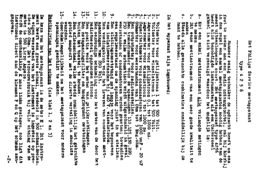 Service Meetapparaat 4256; Philips; Eindhoven (ID = 489854) Equipment