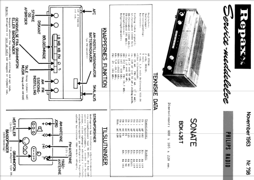 Sonate BDK-436T; Philips Radio A/S; K (ID = 1546525) Radio