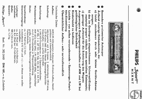 Sport N3X44T; Philips; Eindhoven (ID = 1353785) Autoradio