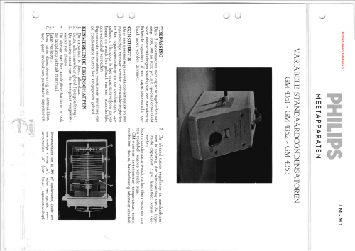 Variabele Standaardcondensator - Standard-Drehkondensator GM4352; Philips; Eindhoven (ID = 2525759) Ausrüstung