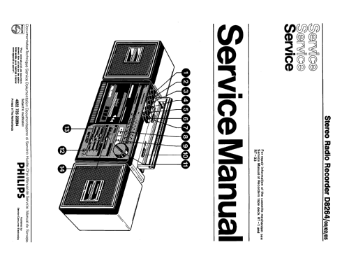 Cubic Compo AM-FM Stereo Radio Cassette Recorder D8264 /00 /02 /05; Philips, Singapore (ID = 2583107) Radio