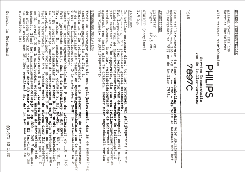 Triller-omvormer 7897C; Philips; Eindhoven (ID = 2564196) Aliment.