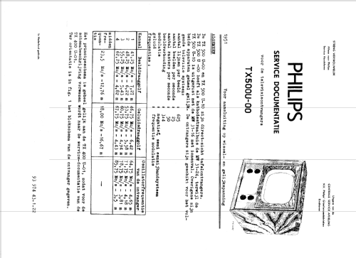 TX500U /00 /04 /10; Philips; Eindhoven (ID = 758562) Television