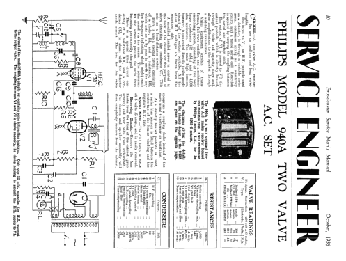 940 A ; Philips Electrical, (ID = 2388634) Radio