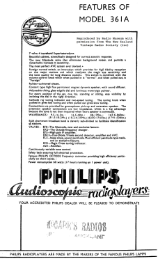 Radioplayer 361A /34; Philips Electrical (ID = 3028960) Radio