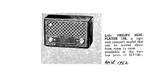Radioplayer BZ126A; Philips Electrical (ID = 3143573) Radio