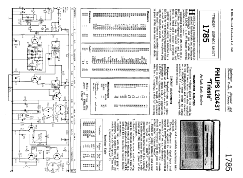 Trieste L2G43T; Philips Electrical, (ID = 2316485) Radio