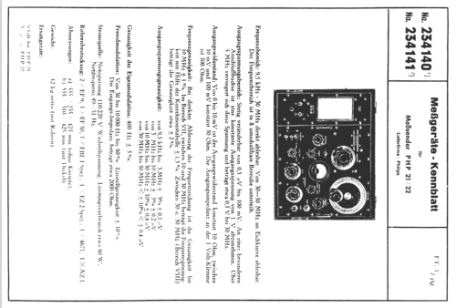 Normal Hochfrequenzgenerator - Meßsender PHP22; Philips Electro (ID = 1519255) Ausrüstung