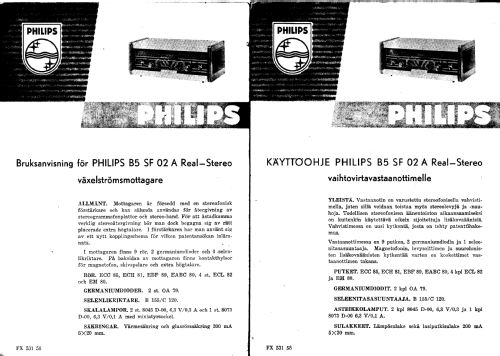 B5SF02A; Philips Finland - (ID = 2009214) Radio