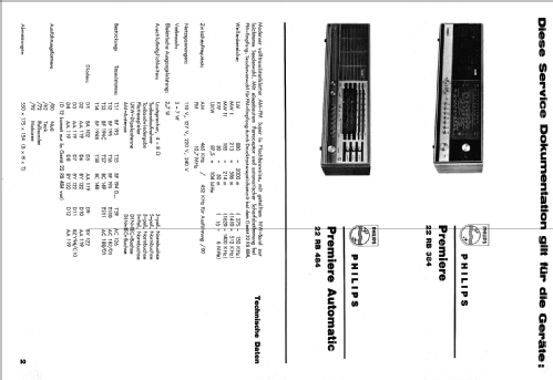 Premiere Automatic 22RB484 /00; Philips Finland - (ID = 2427880) Radio