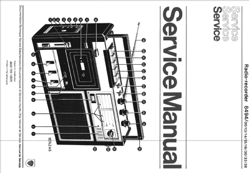 Radio Recorder SX8494 /00 /13 /14 /15 /16 /30 /33 /38; Philips Finland - (ID = 686758) Radio