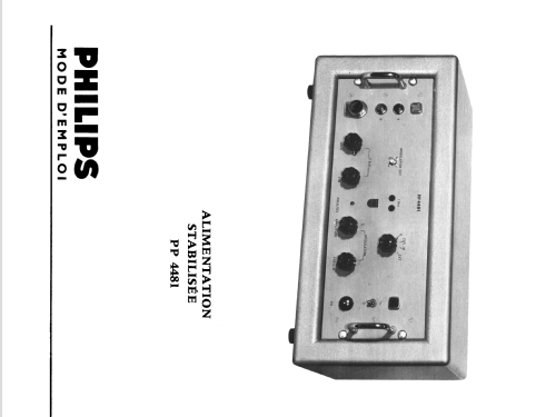 Alimentation stabilisée PP 4481; Philips France; (ID = 1564492) Power-S