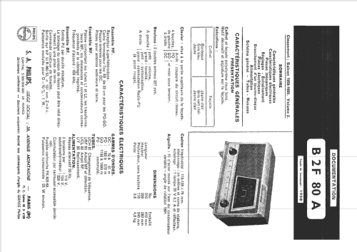 B2F80A; Philips France; (ID = 1678440) Radio