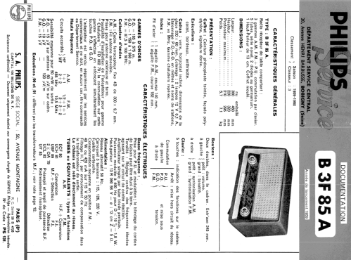 B3F85A /00 /01; Philips France; (ID = 2015967) Radio