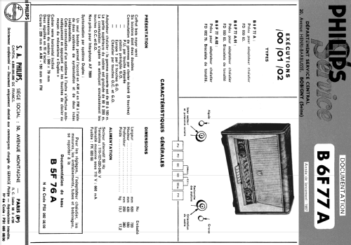 B6F77A /01; Philips France; (ID = 2127930) Radio