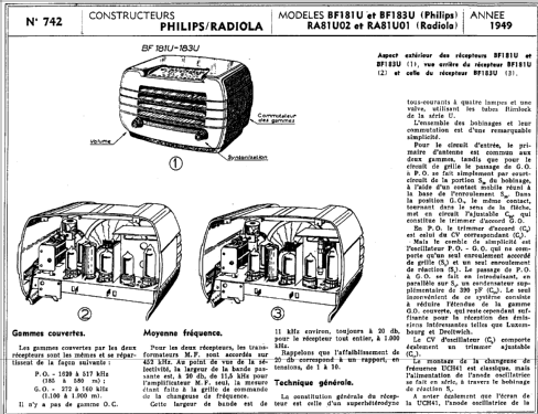 BF183U /03; Philips France; (ID = 542872) Radio