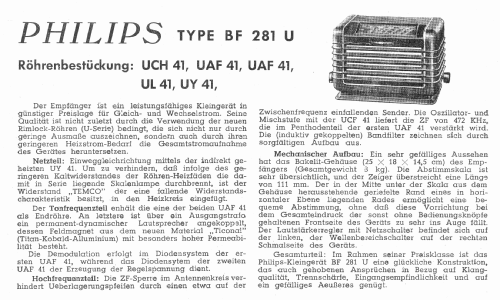 BF281U; Philips France; (ID = 1215474) Radio