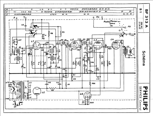 Goélette BF313A , BF313A /25; Philips France; (ID = 1478283) Radio