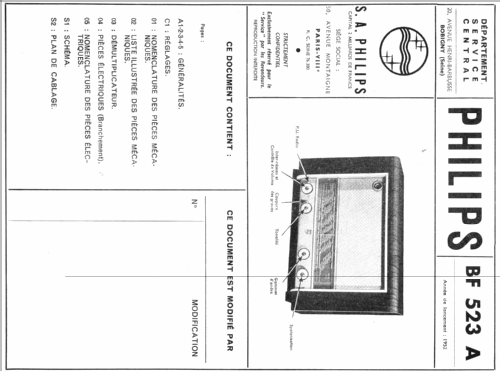Caravelle BF523A; Philips France; (ID = 169695) Radio